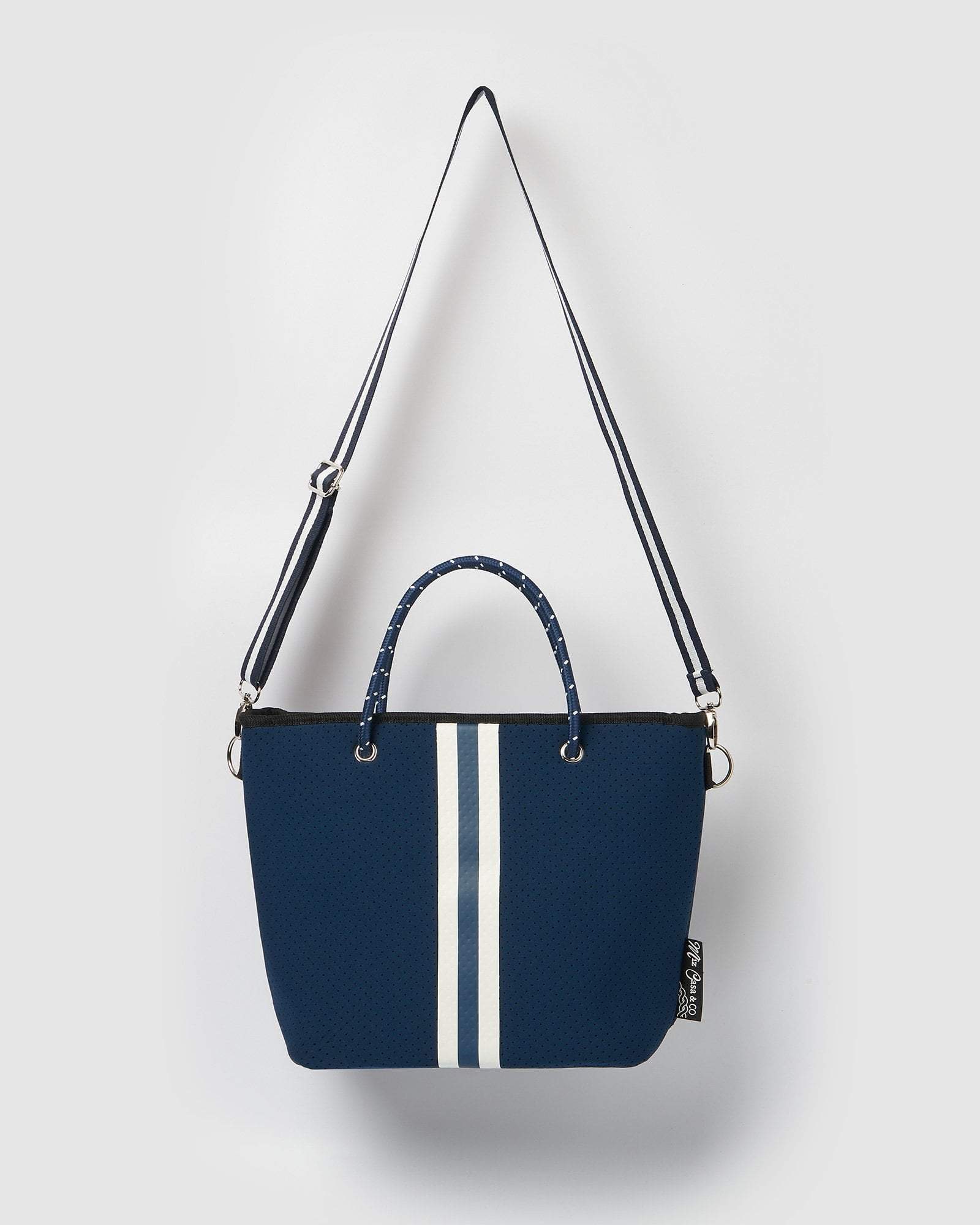 Miz Casa and Co Bags One Size / Navy Miz Casa & Co Beverly Neoprene Mini Tote Bag Navy