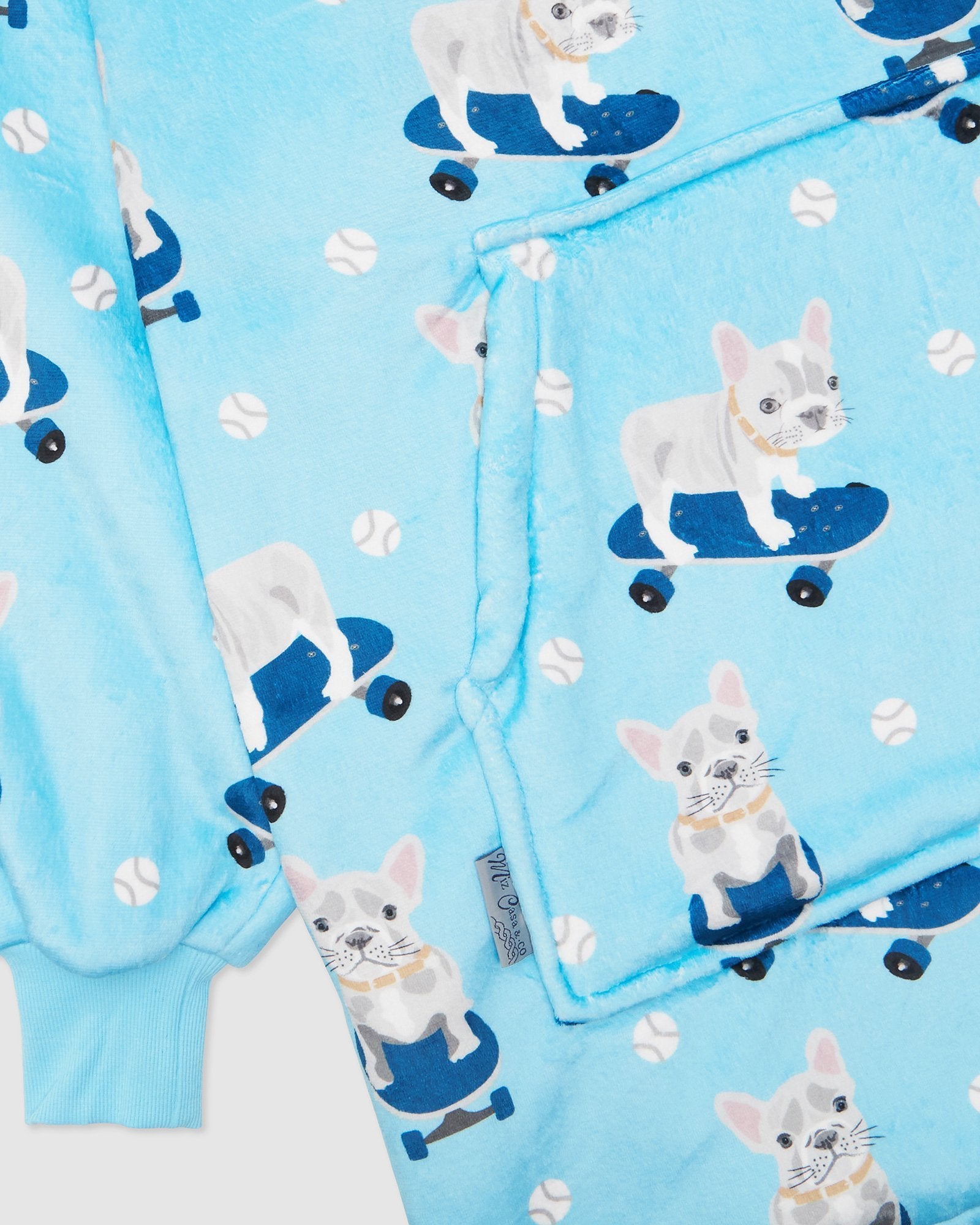 Miz Casa and Co Lounge Wear One Size / Bulldog Miz Casa & Co Luxury Hooded Blanket Bulldog