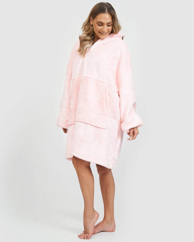 Miz Casa and Co Lounge Wear One Size / Pink Miz Casa & Co Luxury Hooded Blanket Pink