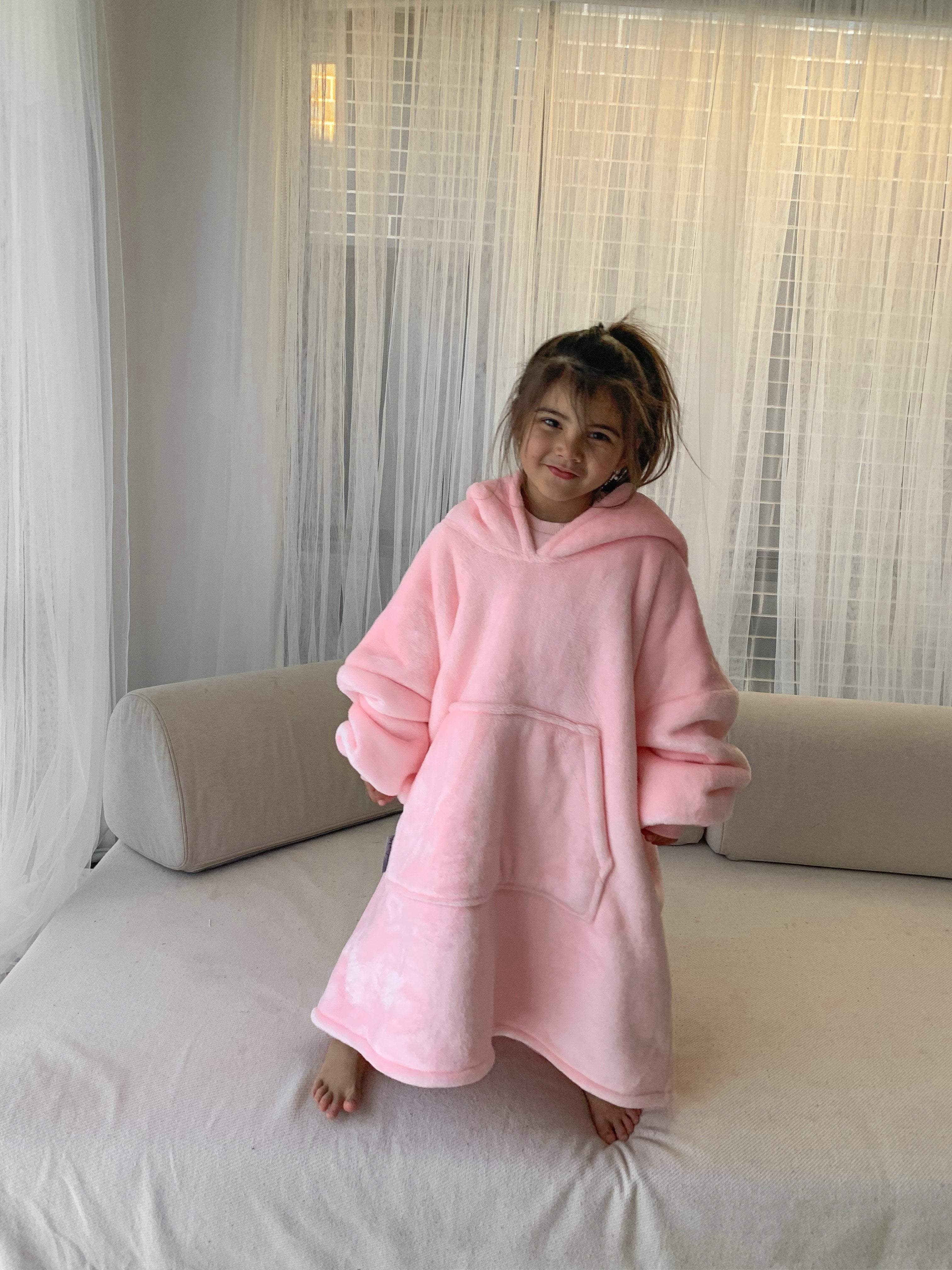 Miz Casa and Co Lounge Wear One Size / Pink Miz Casa & Co Luxury Hooded KIDS Blanket Pink