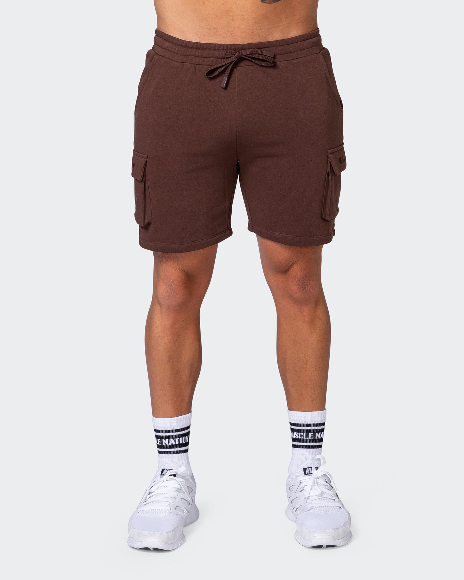 musclenation Activewear Cargo Shorts - Coffee