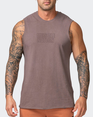 musclenation Activewear Classic Vintage Tank - Dark Taupe