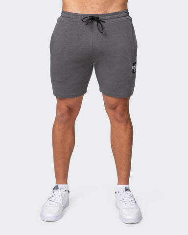 musclenation Activewear Infinite Vintage Shorts - Washed Charcoal