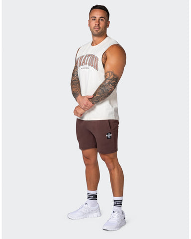 musclenation Activewear Infinite Vintage Shorts - Washed Coffee