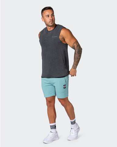 musclenation Activewear Infinite Vintage Shorts - Washed Dusty Jade