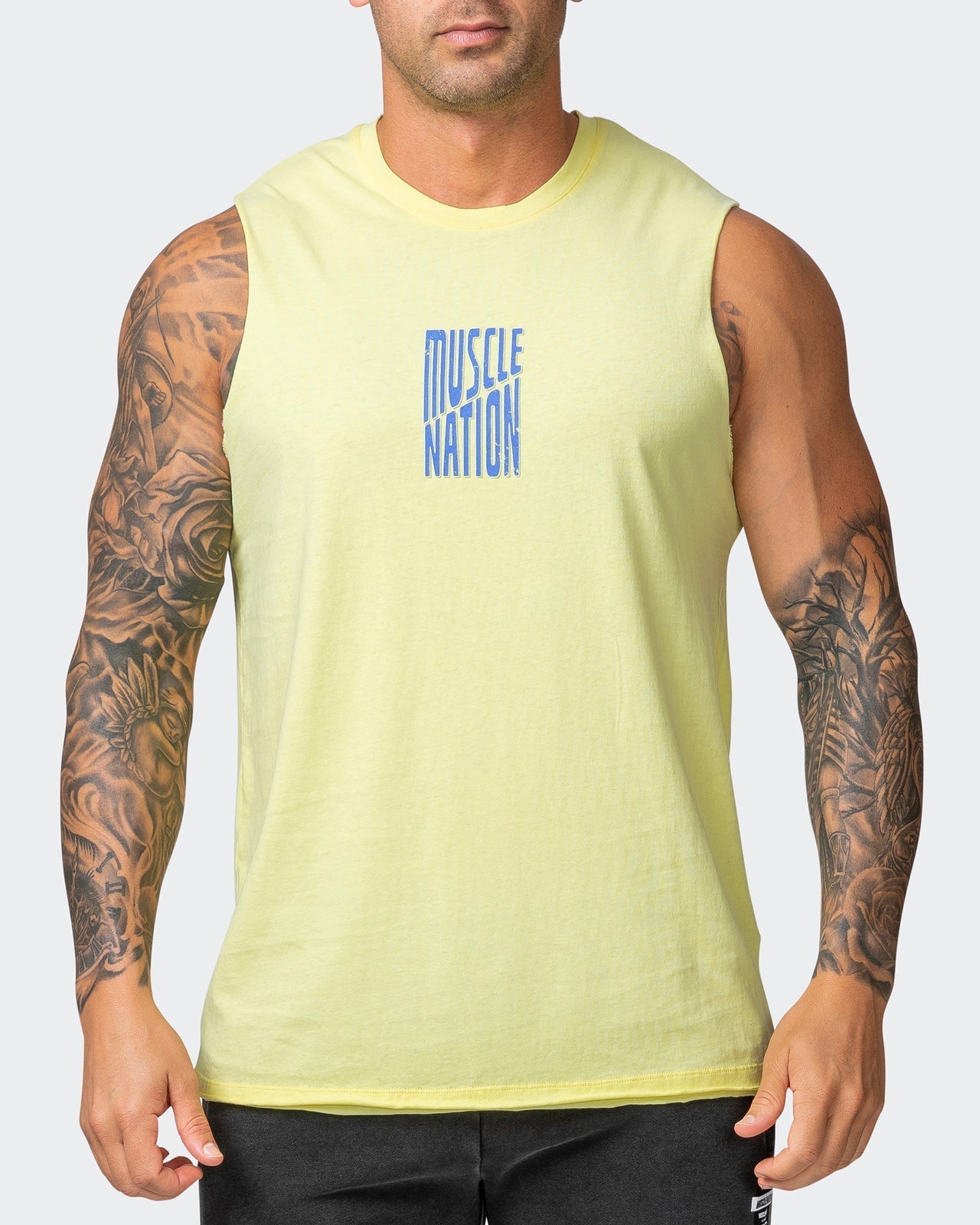 musclenation Activewear Maximise Vintage Tank - Sunny Lime