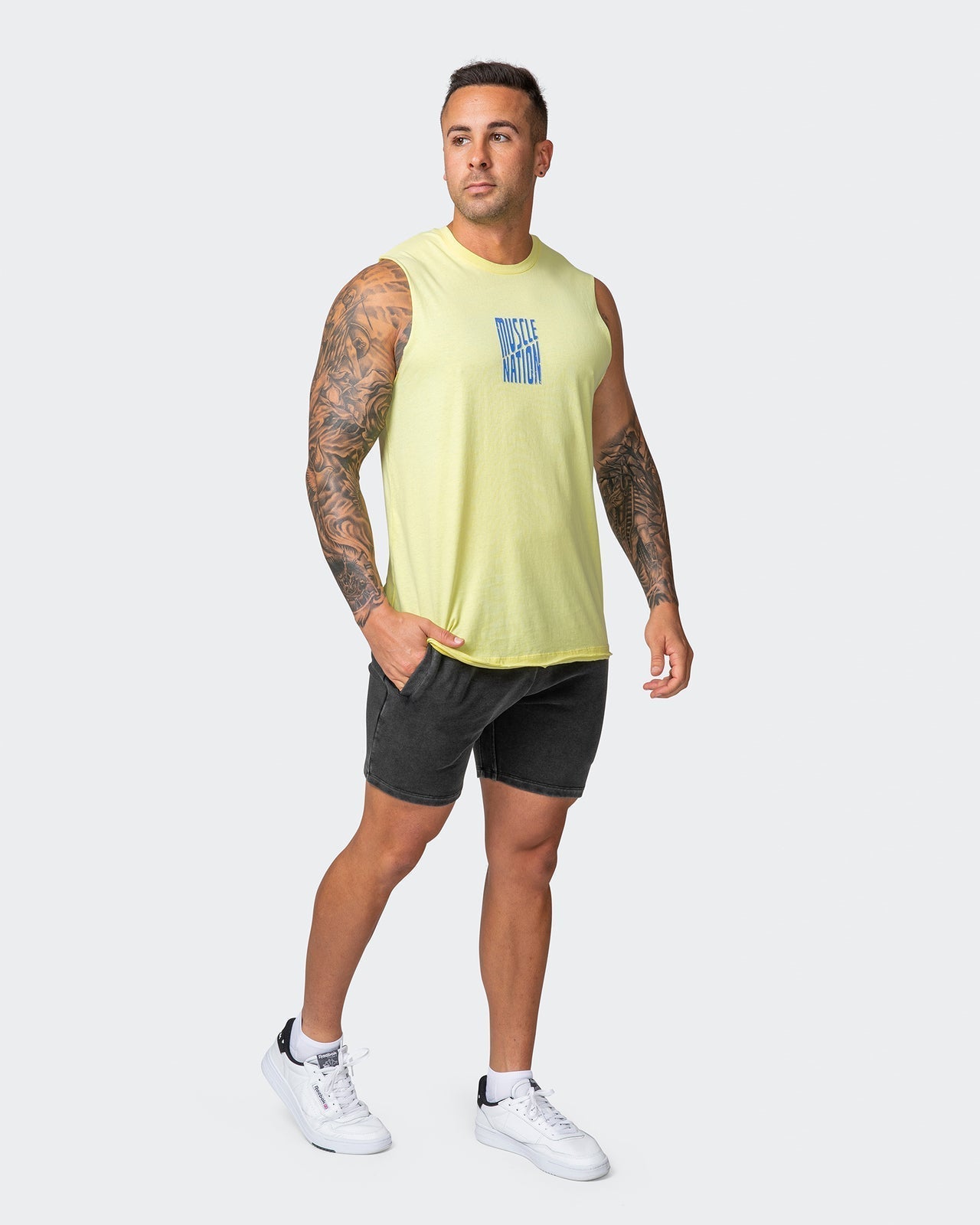 musclenation Activewear Maximise Vintage Tank - Sunny Lime