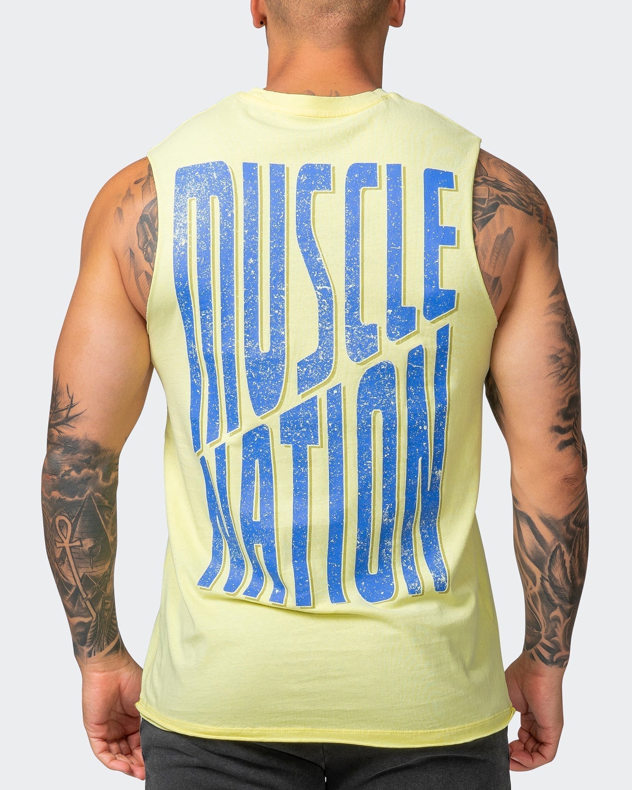 musclenation Activewear Maximise Vintage Tank - Sunny Lime