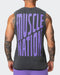musclenation Activewear Maximise Vintage Tank - Washed Black/Aster Purple