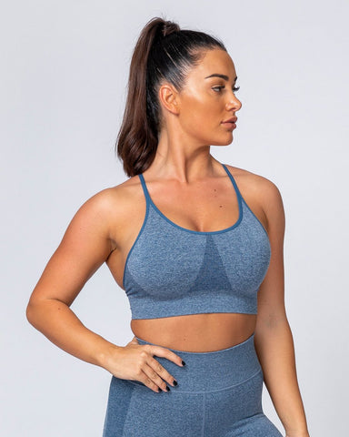 musclenation All Day Strap Seamless Bra - Navy Marl