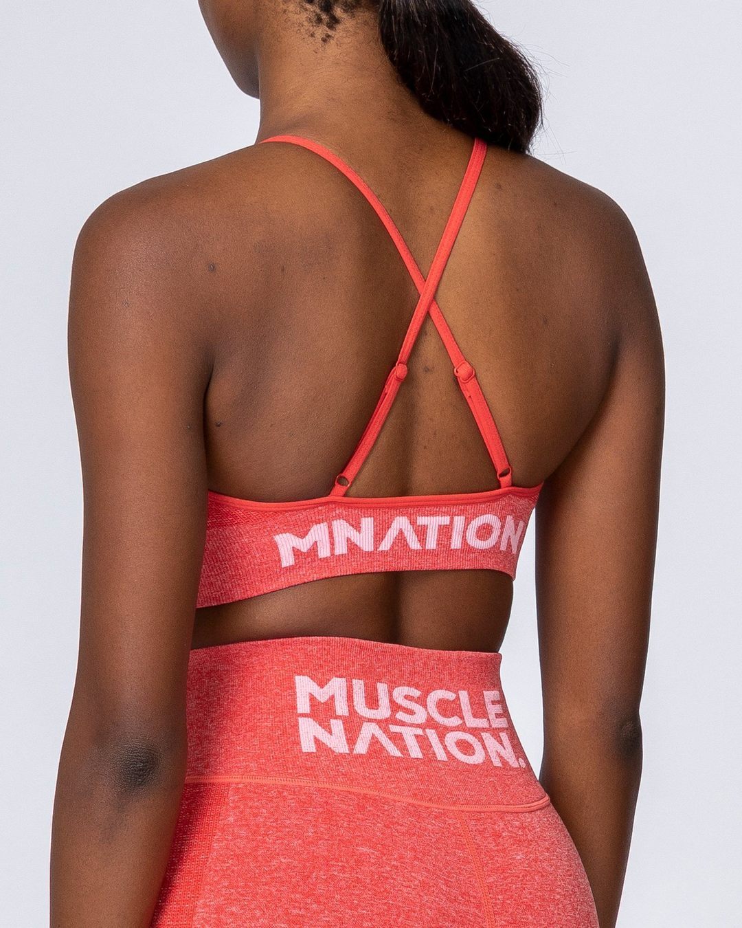 musclenation All Day Strap Seamless Bra - Poppy Marl