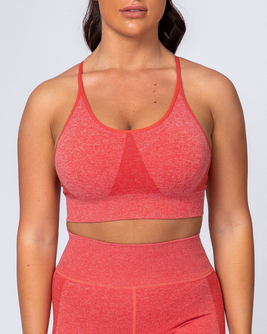 musclenation All Day Strap Seamless Bra - Poppy Marl