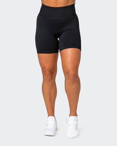 musclenation Bike Shorts Seamless Bike Shorts - Black