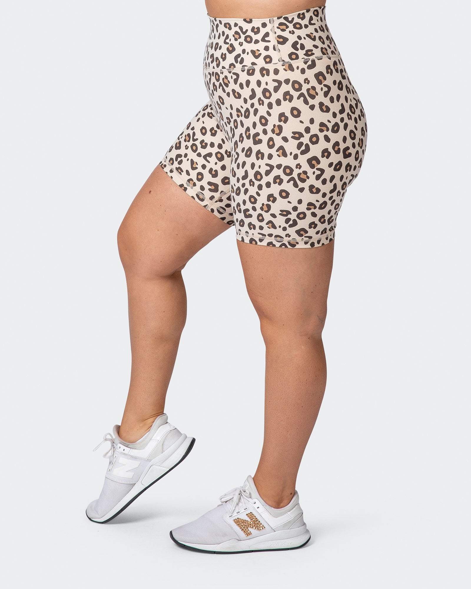 musclenation Bike Shorts SIGNATURE SCRUNCH BIKE SHORTS Cheetah Print