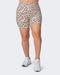 musclenation Bike Shorts SIGNATURE SCRUNCH BIKE SHORTS Cheetah Print