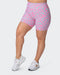 musclenation Bike Shorts SIGNATURE SCRUNCH BIKE SHORTS Cotton Candy Cheetah Print