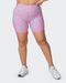musclenation Bike Shorts SIGNATURE SCRUNCH BIKE SHORTS Cotton Candy Cheetah Print