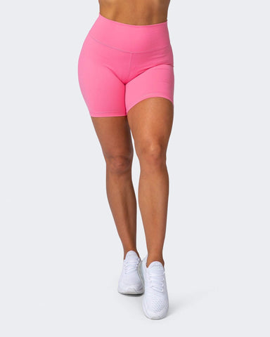 musclenation Bike Shorts SIGNATURE SCRUNCH BIKE SHORTS Pink Lemonade