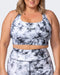 musclenation BRACE YOURSELF BRA Grey Black Tie Dye Print