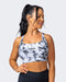 musclenation BRACE YOURSELF BRA Grey Black Tie Dye Print