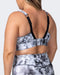 musclenation BRACE YOURSELF BRA Grey Black Tie Dye Print