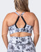 musclenation BRACE YOURSELF BRA Grey Black Tie Dye Print