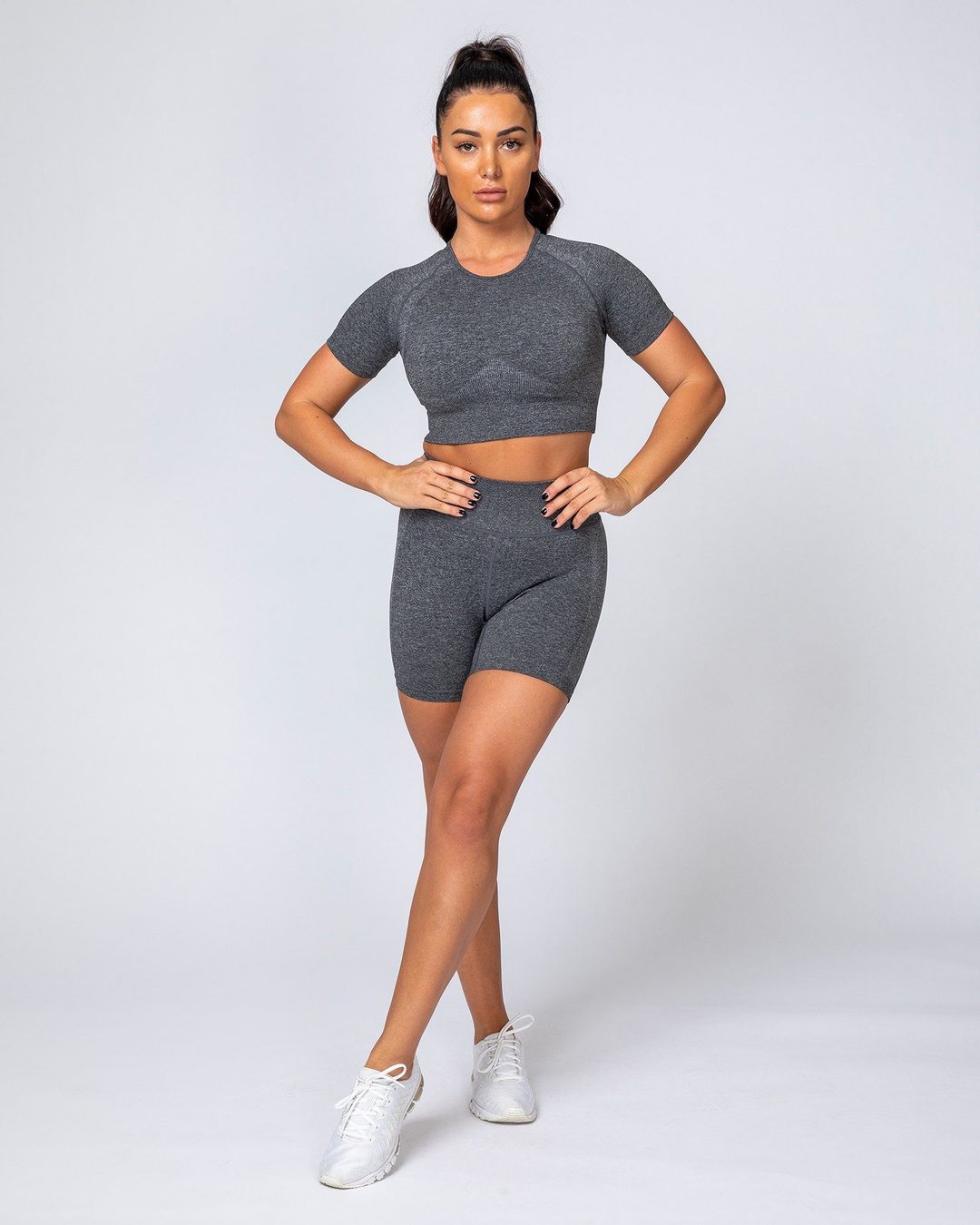 musclenation Classic Seamless Tee - Charcoal Marl