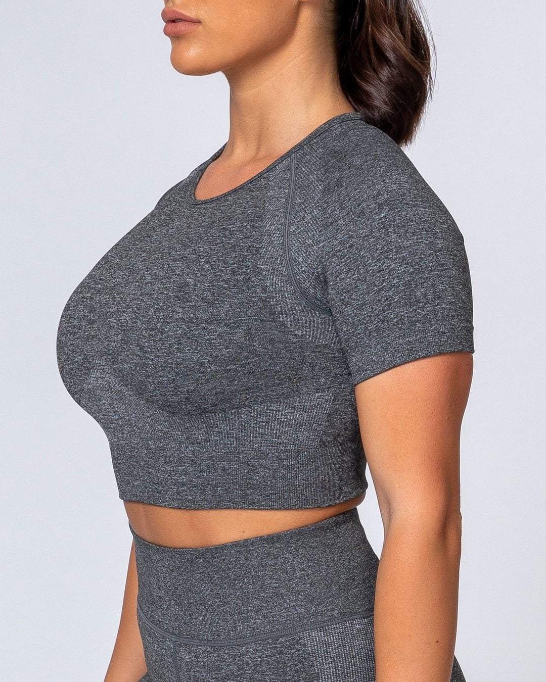 musclenation Classic Seamless Tee - Charcoal Marl