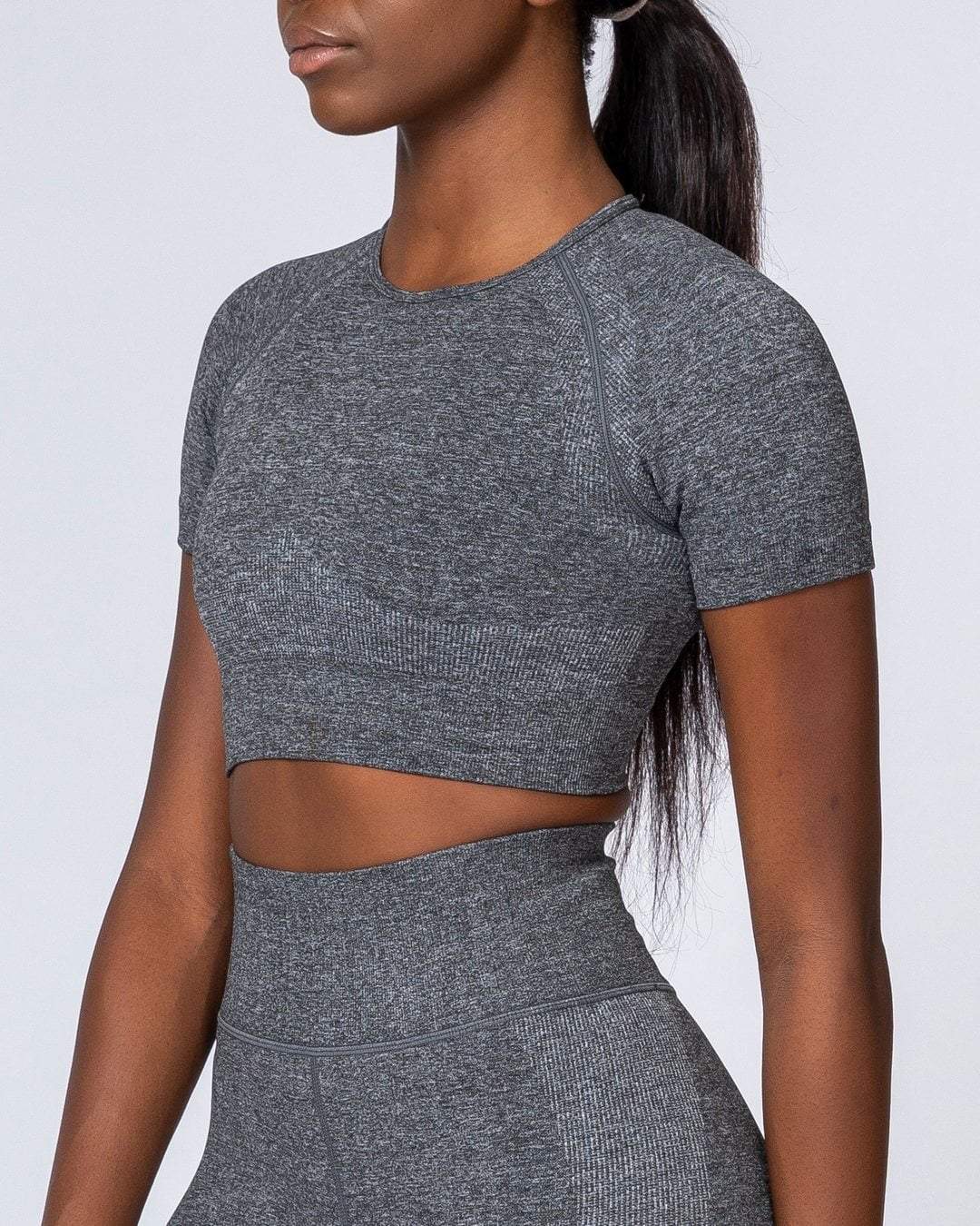 musclenation Classic Seamless Tee - Charcoal Marl