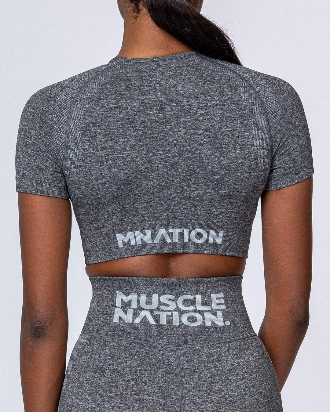 musclenation Classic Seamless Tee - Charcoal Marl