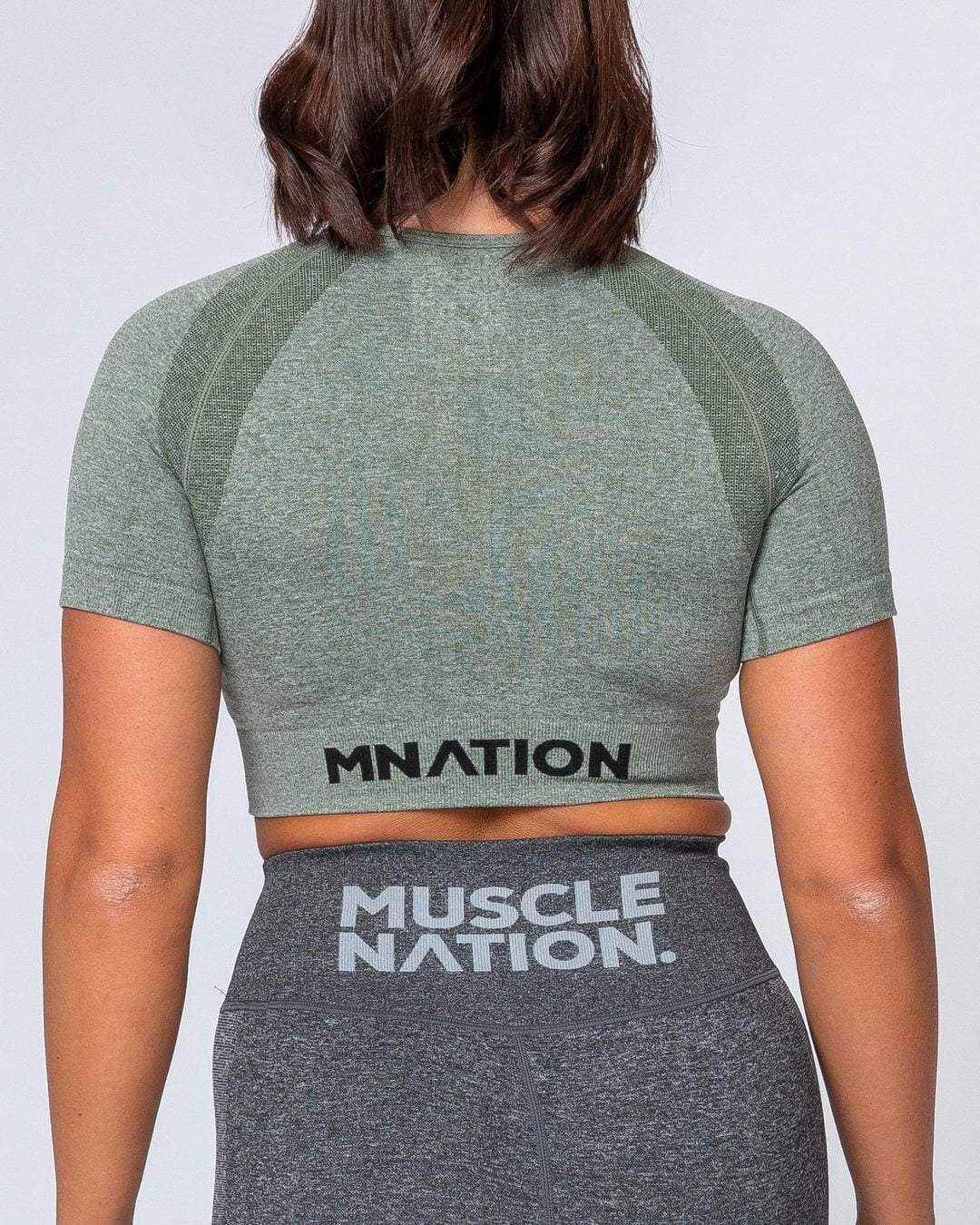 musclenation Classic Seamless Tee - Khaki Marl