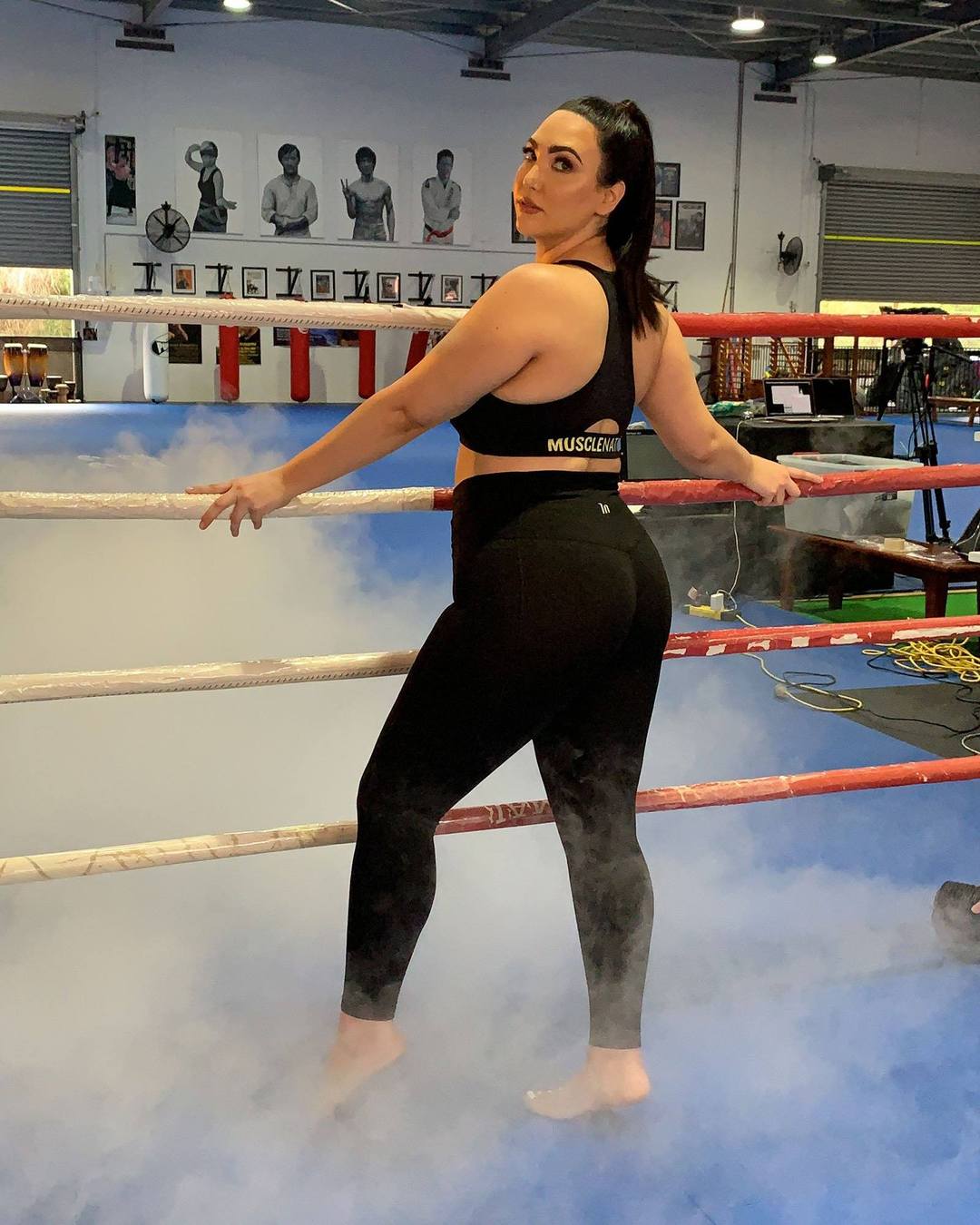 musclenation Comfort Bra - Black with Acid Lime