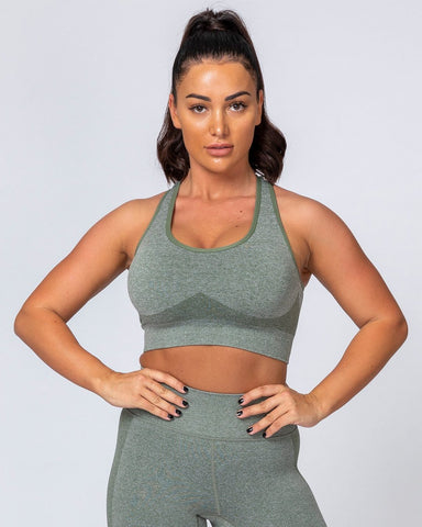 musclenation Comfort Seamless Bra - Khaki Marl