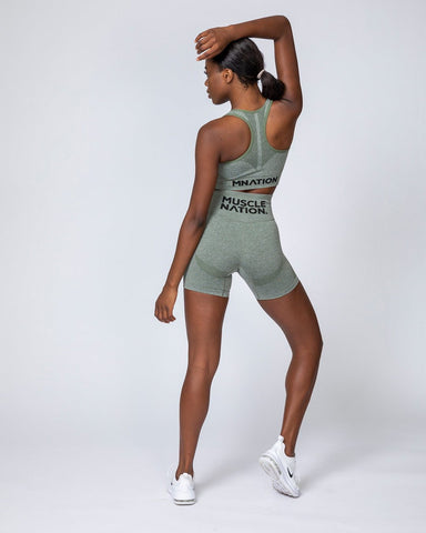 musclenation Comfort Seamless Bra - Khaki Marl