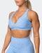 musclenation crop Top, sports bra ALL-STAR DEEP V BRA Periwinkle Mini Cheetah Print
