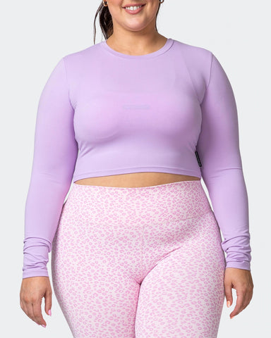 musclenation Crop Tops MN EVERYDAY CROPPED LONG SLEEVE TOP Lilac