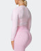 musclenation Crop Tops MN EVERYDAY CROPPED LONG SLEEVE TOP Rose Quartz