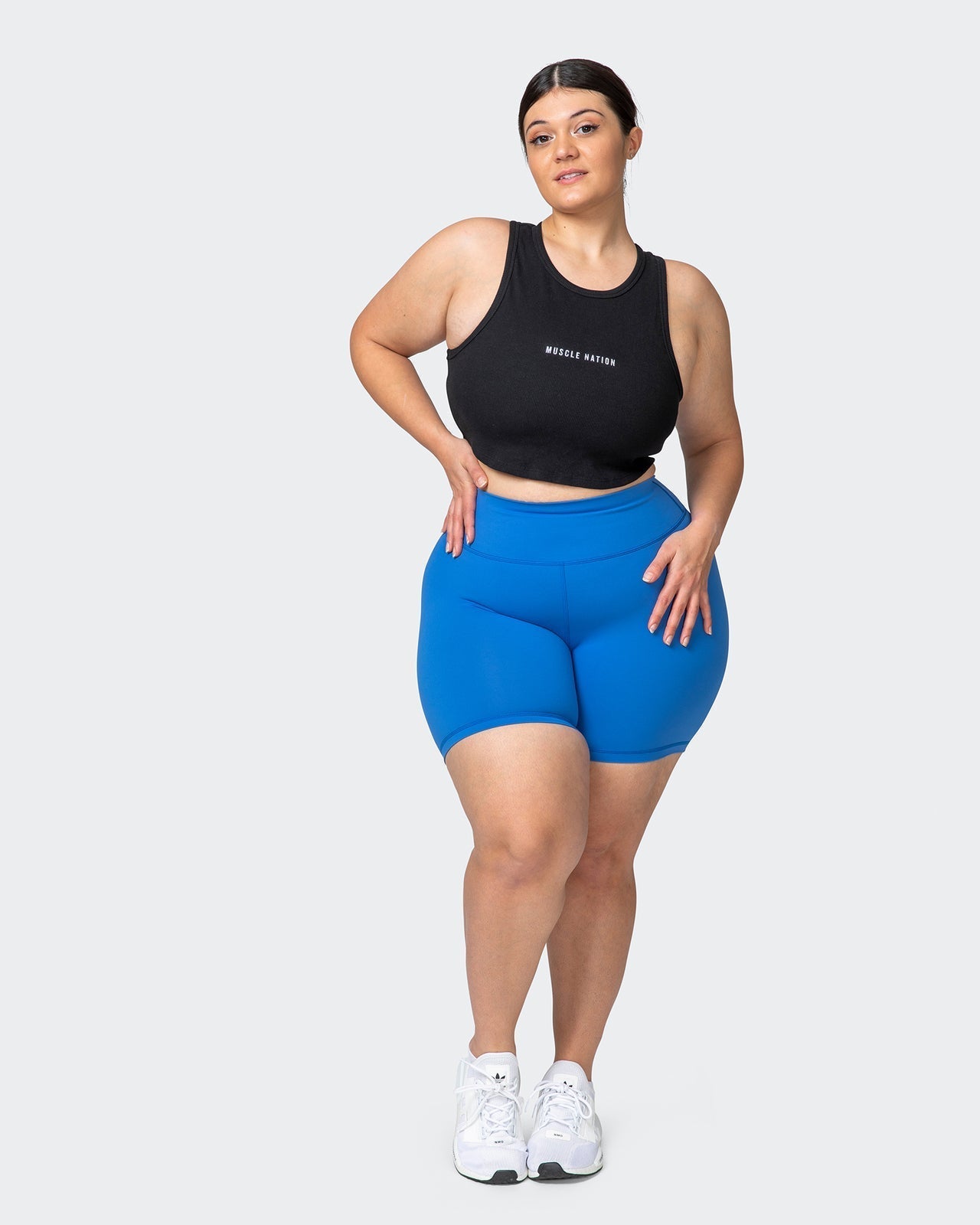 musclenation Crop Tops Stabilise Rib Cropped Tank - Black