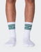 musclenation Default Mens MN Crew Socks Multi (Antique Green / Aster Purple)