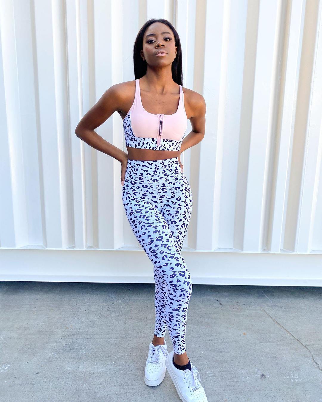 musclenation Full Length Scrunch Leggings - Snow Leopard