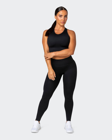 musclenation Gym Leggings MN Seamless Full Length Leggings - Black