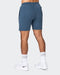 musclenation Gym Shorts Infinite Vintage Shorts - Washed Bluesteel