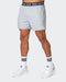 musclenation Gym Shorts Level Up Training 4" Shorts - Quiet Grey Marl