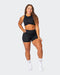 musclenation Gym Shorts Signature Scrunch Midway Shorts - Black
