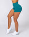 musclenation High Waist Scrunch Shorts - Teal