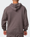 musclenation Hoodies Mens 3D Vintage Oversized Hoodie - Dark Taupe