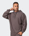 musclenation Hoodies Mens 3D Vintage Oversized Hoodie - Dark Taupe