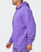 musclenation Hoodies Mens Angry Bear Oversized Vintage Hoodie - Washed Aster Purple