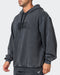 musclenation Jumpers Mens 3D Oversized Vintage Hoodie - Washed Black