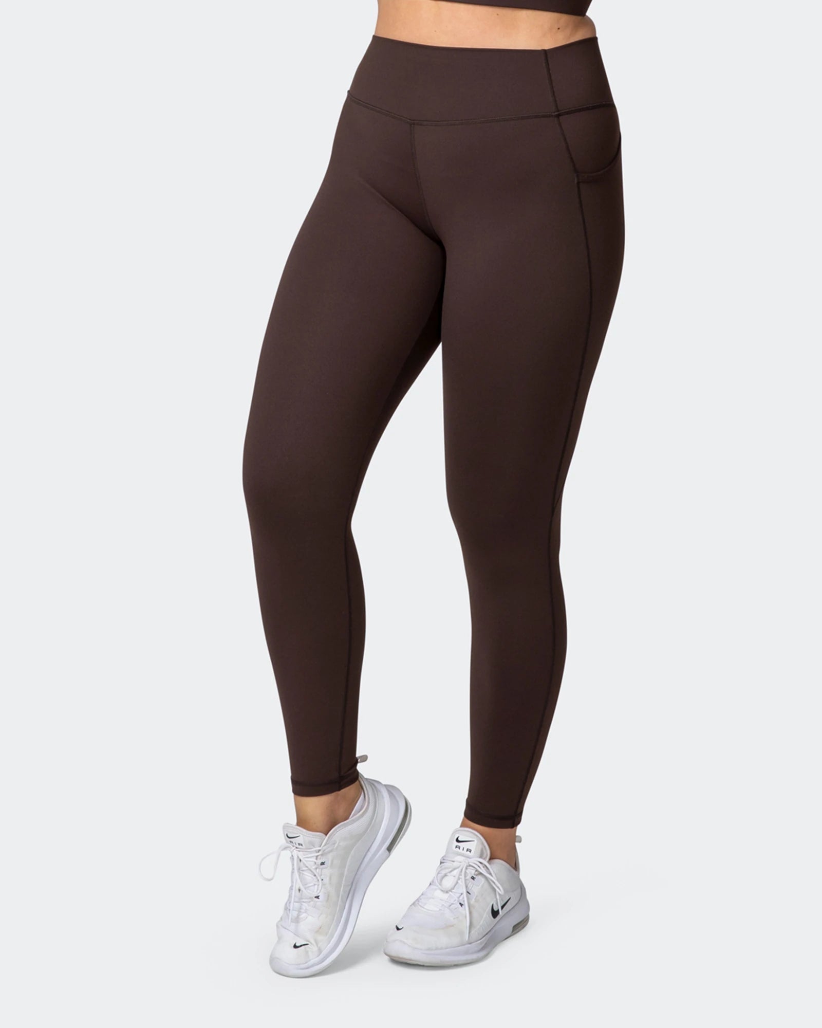 musclenation Leggings SIGNATURE POCKET ANKLE LENGTH LEGGINGS Cocoa